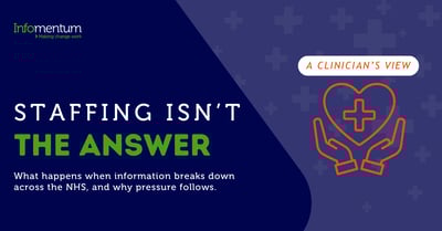 What happens when information breaks down  across the NHS, and why pressure follows.
