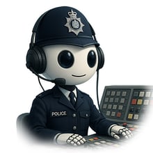 robot police working