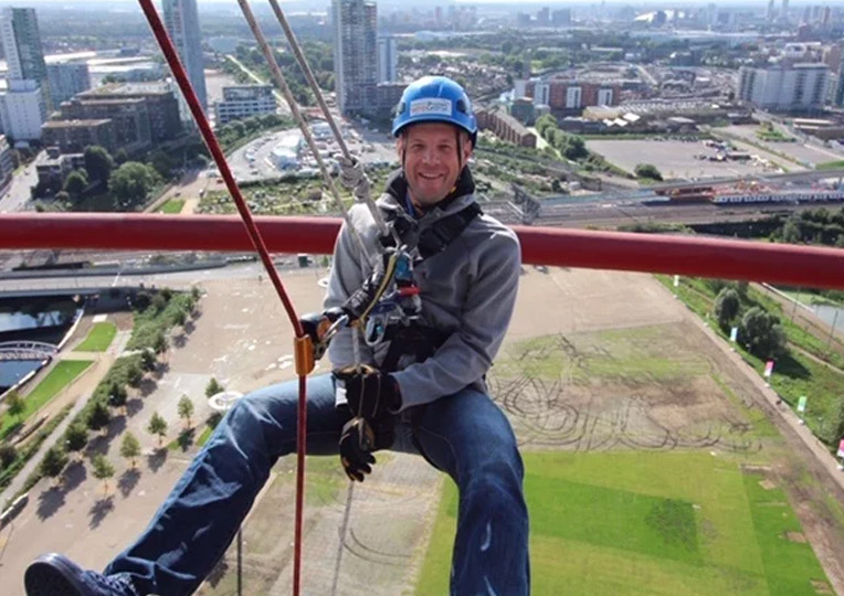 Abseiling at the Olympic Stadium, London